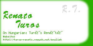 renato turos business card